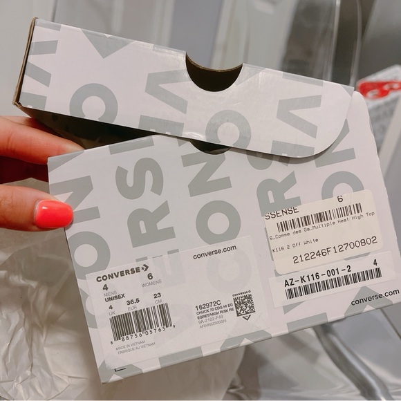 NWT ❤️ Converse Comme des Garcons PLAY Chuck Taylor All Star 70 High Multi Heart - Picture 6 of 12